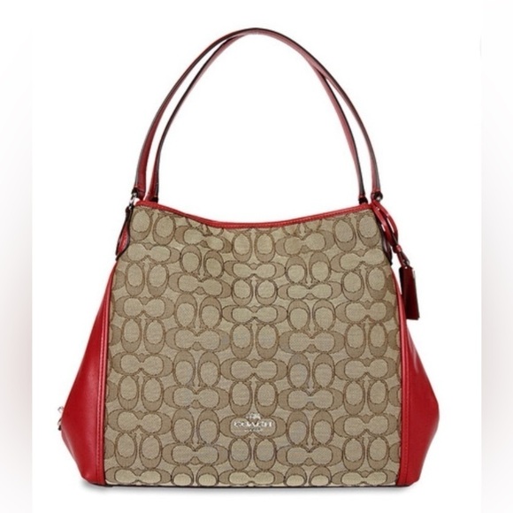 👜 COACH‎ 👜EDIE SHOULDER BAG 31 IN SIGNATURE (COACH F36466) - Picture 1 of 15